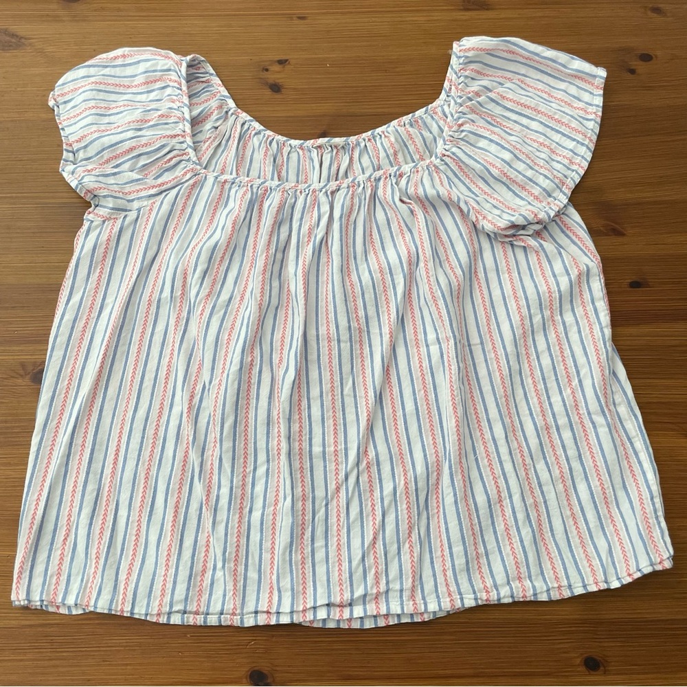 St. John’s Bay Pink Blue and White Blouse - XL